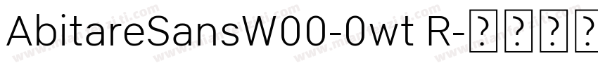 AbitareSansW00-0wt R字体转换